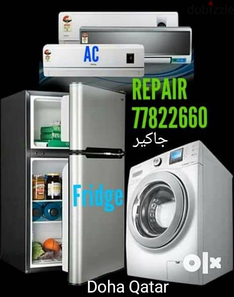 Washing machine ac Fridge  repair Qatar 77822660 0