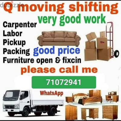 we are Experts for moving shifting also carpentry and Packing service