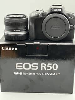 Canon - E O S R 50 4 K Mirrorless 2 Lens Kit RF-S 18-45mm 0