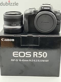 Canon E O S R50 4 K Mirrorless 2 Lens Kit RF-S 18-45mm and RF-S 55-21