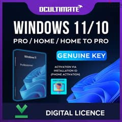 WINDOWS Activation Key 10 / 11 Home / Pro / Home to Pro