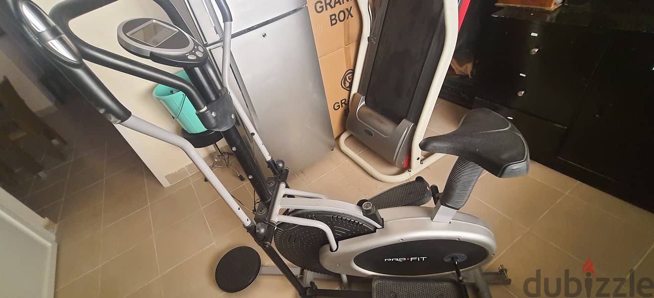 Fitness Elliptical  Trainer bike, waist Twister & Pedelling attchment 1