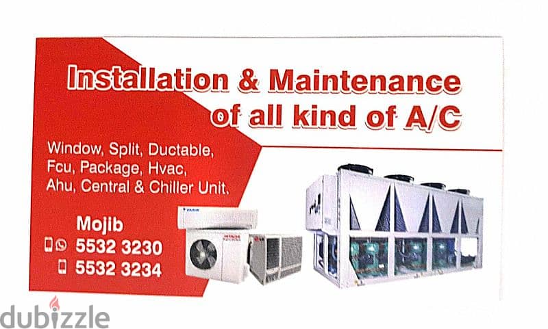 ALL TYPE AC MAINTENANCE & INSTALLATION. #5532-3230 & 5532-3234 9