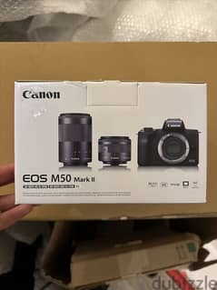 Canon E O S M 50 Mark II Mirrorless 15-45mm and 55-200mm Lenses