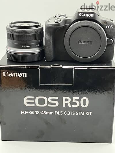 Canon - E O S R 50 4K Mirrorless 2 Lens Kit RF-S 18-45mm and RF-S 55-