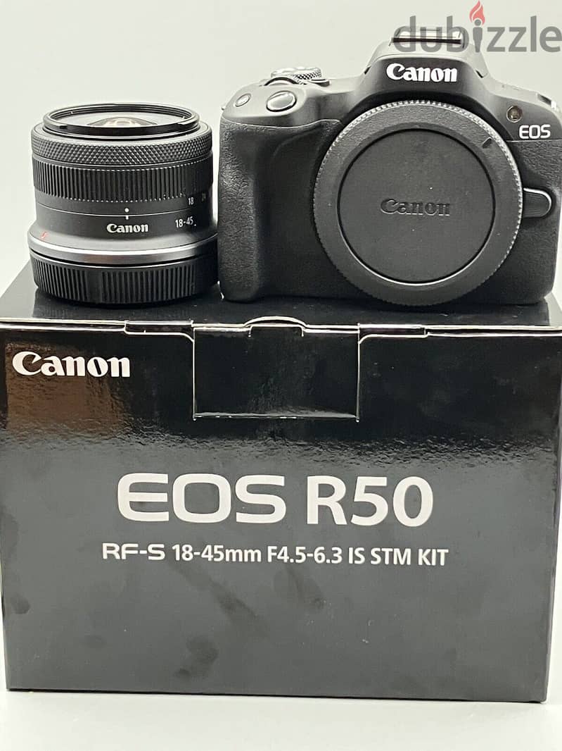 Canon - E O S R 50 4K Mirrorless 2 Lens Kit RF-S 18-45mm and RF-S 55- 0