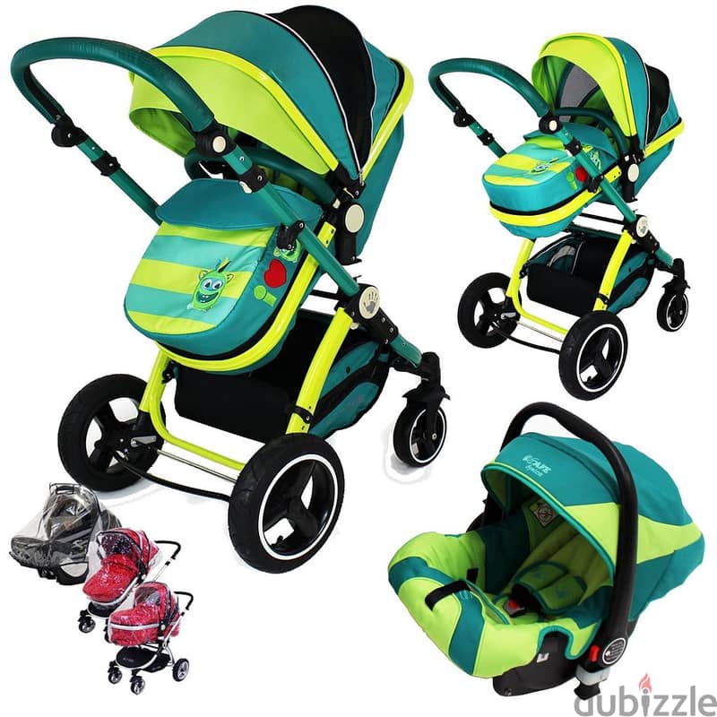 Romp & Roost - LUXE Flight Single or Double Stroller including the Ha 0