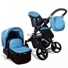 Luxury Baby Stroller 2 in 1 Newborn Pram Foldable Infant Pushchair Ba 0