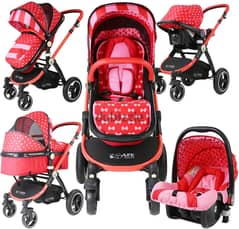 Luxury Heavy Duty 3 in 1 Baby Stroller With Portable Baby Cradle 0