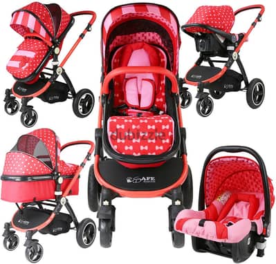 Luxury Heavy Duty 3 in 1 Baby Stroller With Portable Baby Cradle