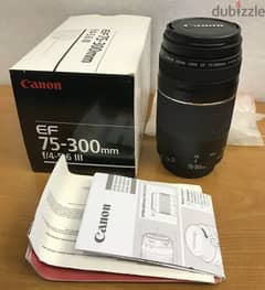 CANON EF 75-300MM F/4-5.6 III USM LENS 0