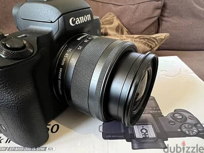 Canon E O S M50 Mark II Mirrorless 15-45mm Lens (Black)