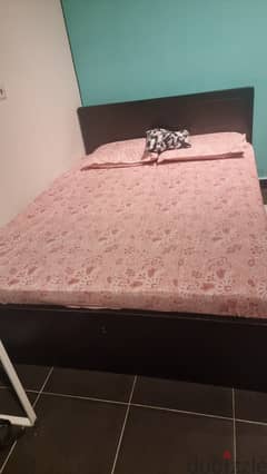 Queen bed with mattress for sale