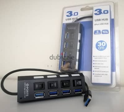 USB HUB 3.0 4Port USB HUB 30 CM  With 4 USB 3.0