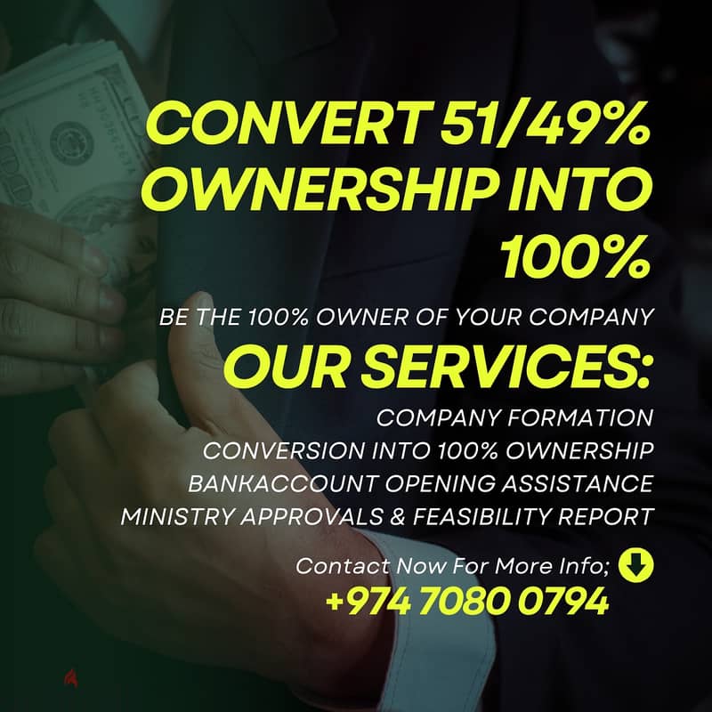 Convert 51/49% to 100% Ownership Of Qatar 0