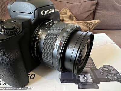 Canon E O S M 50 Mark II Mirrorless 15-45mm Lens (Black)