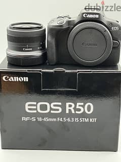 Canon E O S R 50 4K Mirrorless 2 Lens Kit RF-S 18-45mm and RF-S 55-21