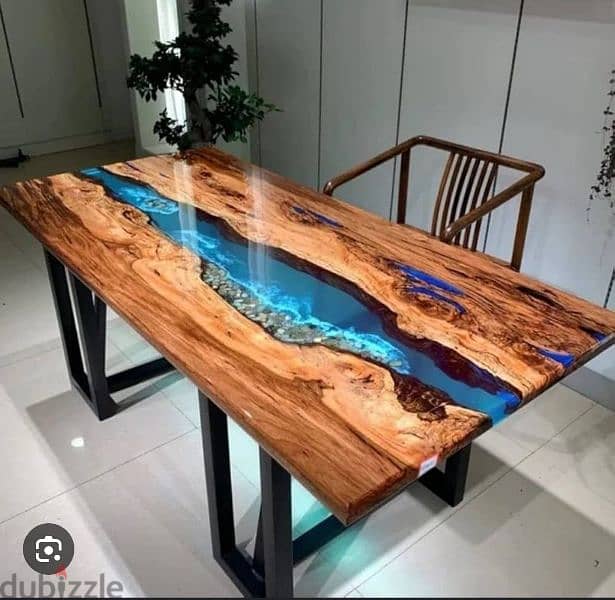 epoxy luxury dinning tables. contact 0092304-8683392 1