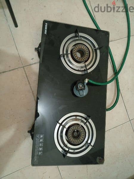 Gas stove 2 burner. with pipe and regulator 1