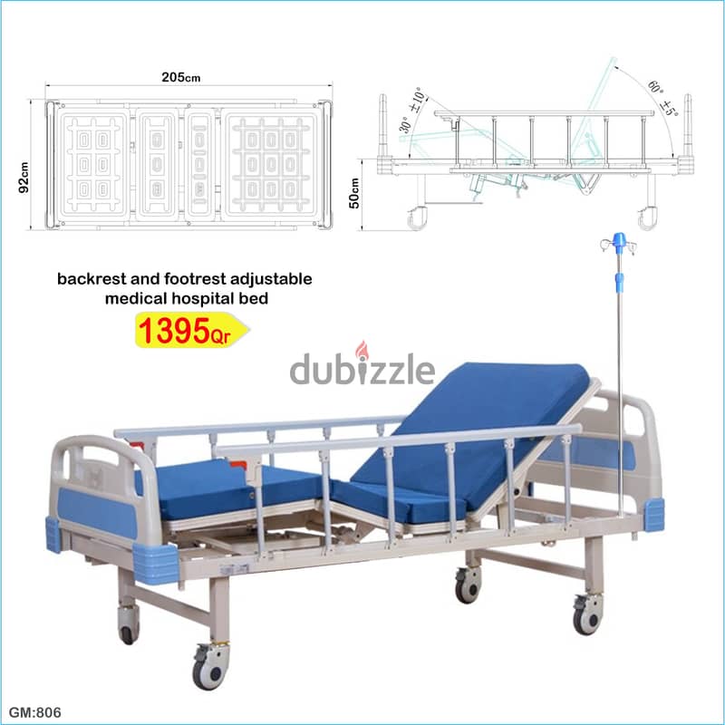 Four Function Electric Medical Care Bed Double Motor 2