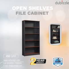 Open Shelves File Cabinet