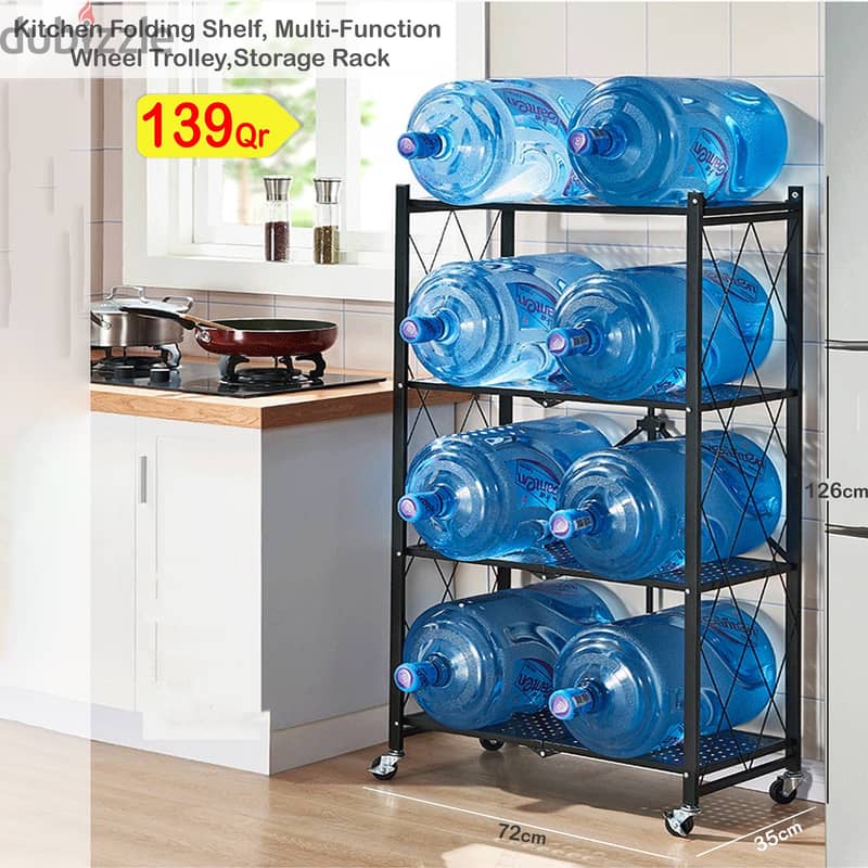 Rolling Utility Storage Cart, Space-Saving Mobile Storage Shelving Or 4