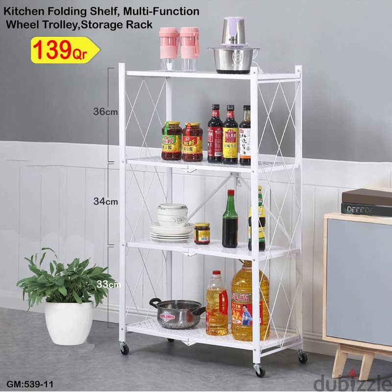 Rolling Utility Storage Cart, Space-Saving Mobile Storage Shelving Or 5