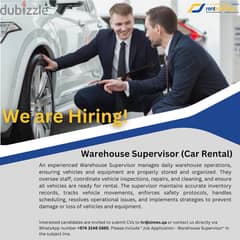 Warehouse Supervisor (Rental Cars Experience)