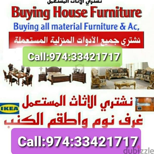 We buy villa used furniture items lkea & Home application. 1