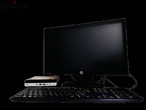 Mini Computer with 20 Inch Monitor, Keyboard, Mouse, and Cables 1