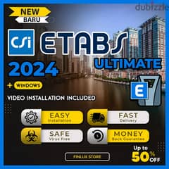 CSI etabs Ultimate v22 2024 100% Works | Windows | Full Version |