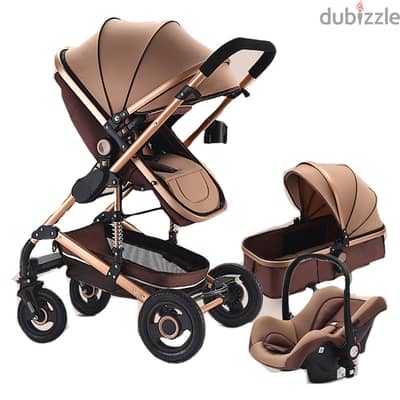 Luxury Heavy Duty 3 in 1 Baby Stroller Portable Baby Cradle and