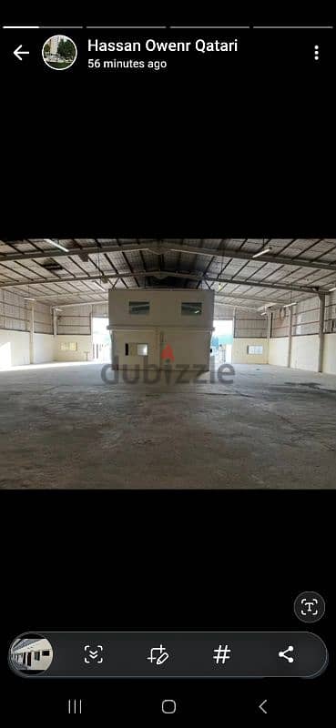 store for rent 1500 m2  coverd area 850 m2 in industrial area 6