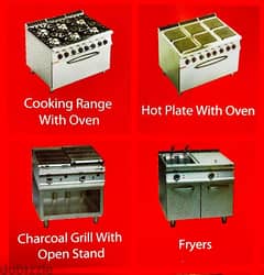 All commercial type equipments (Restaurant, supermarket, bakery) 0