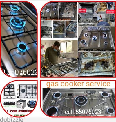 gas Coockar and service repair please call my no caII,me,55076023