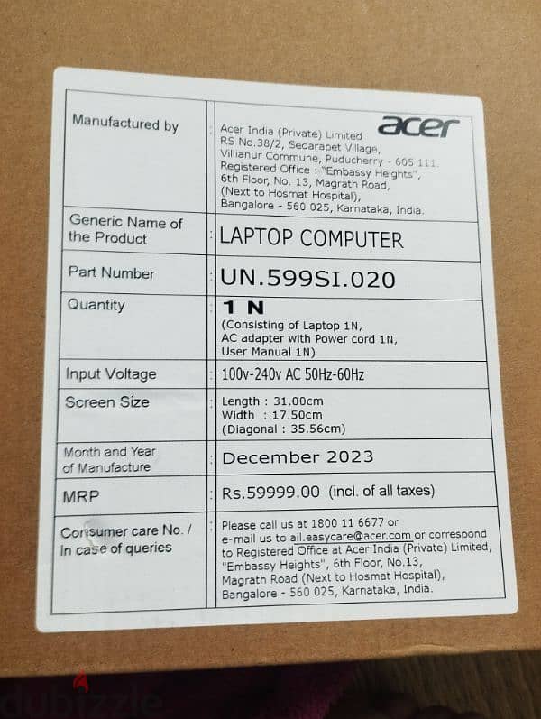 Acer One14 Backlit Intel Core i5 11th Gen 1155G7 - (16 GB/512 GB SSD 3