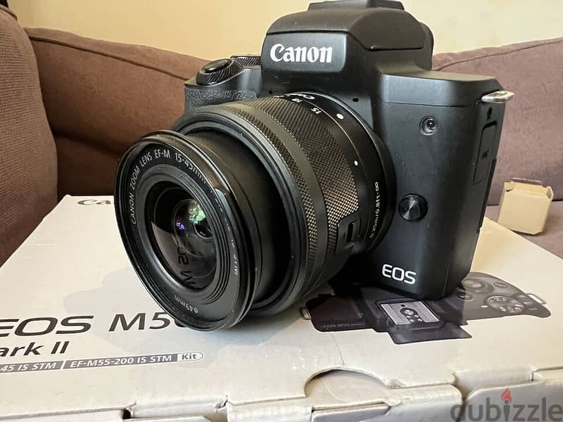 Canon E O S M50 Mark II Mirrorless 15-45mm and 55-200mm Lenses 1