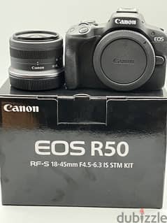 Canon - E O S R50 4K Mirrorless 2 Lens Kit RF-S 18-45 mm and RF-S 55- 0