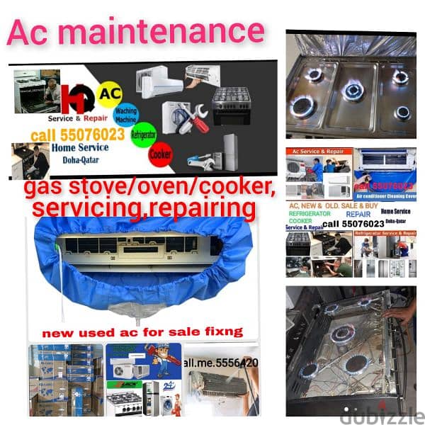 gas Coockar and service repair please call my no caII,me,55076023 3