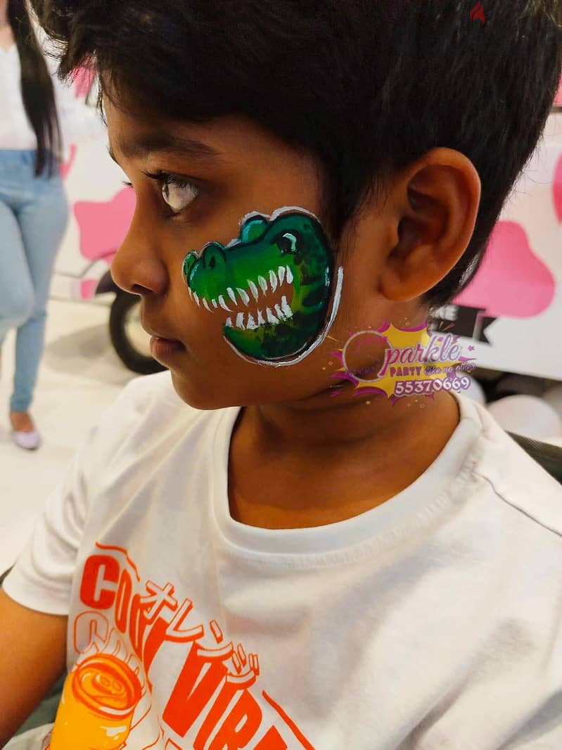 Face paint, baloon decoration,kids game hosting, kids table and chairs 3