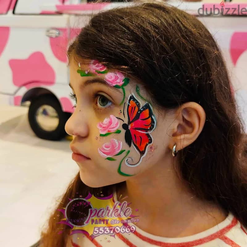 Face paint, baloon decoration,kids game hosting, kids table and chairs 12