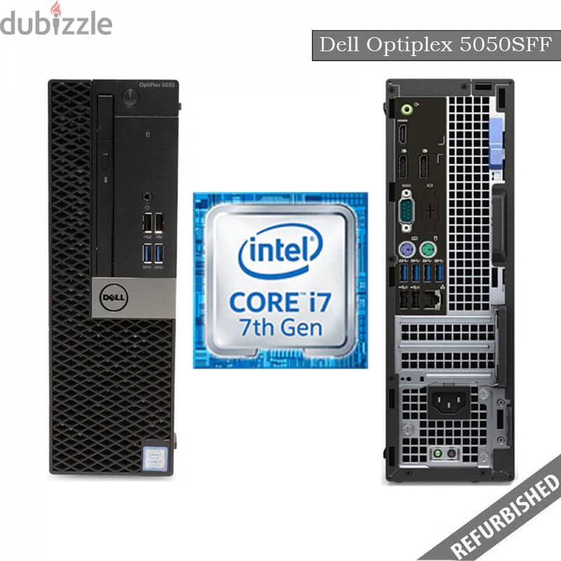 DELL Optiplex 5050-i7-7th Gen-8GB RAM-256GB M. 2 SSD-500GB HDD-DELL 23 5