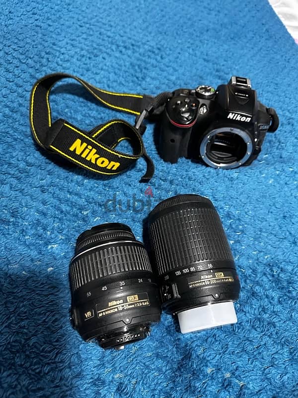 camera Nikon D5300 +18-55 mm lens 18-55 mm lens + 55-200 lens 5