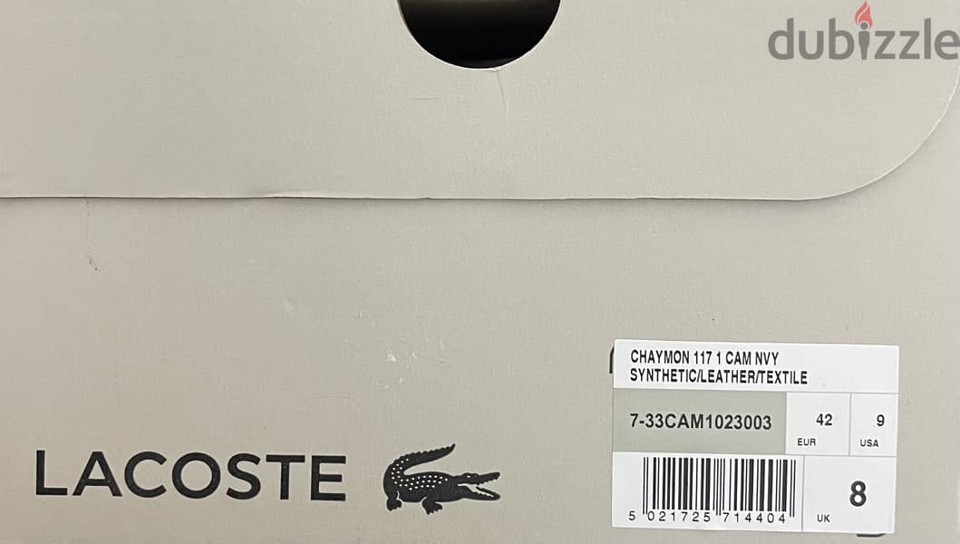 LACOSTE MAN SHOES - NAVY - SIZE 42 EU 5