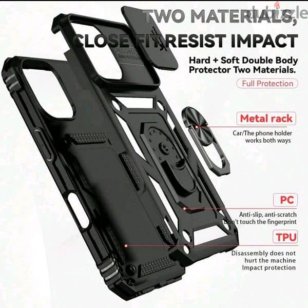 S24 ultra military quality  cover with screen tempered glass 2