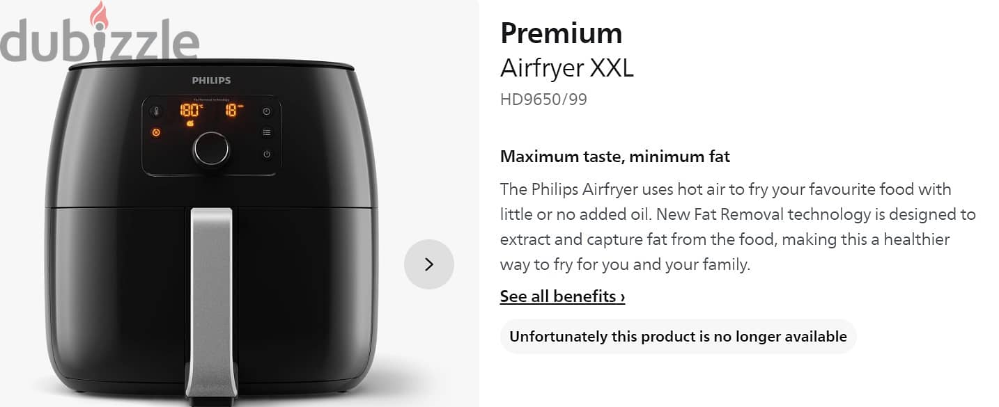 Philips Air Fryer XXL HD9650/91 1.4Kg 3