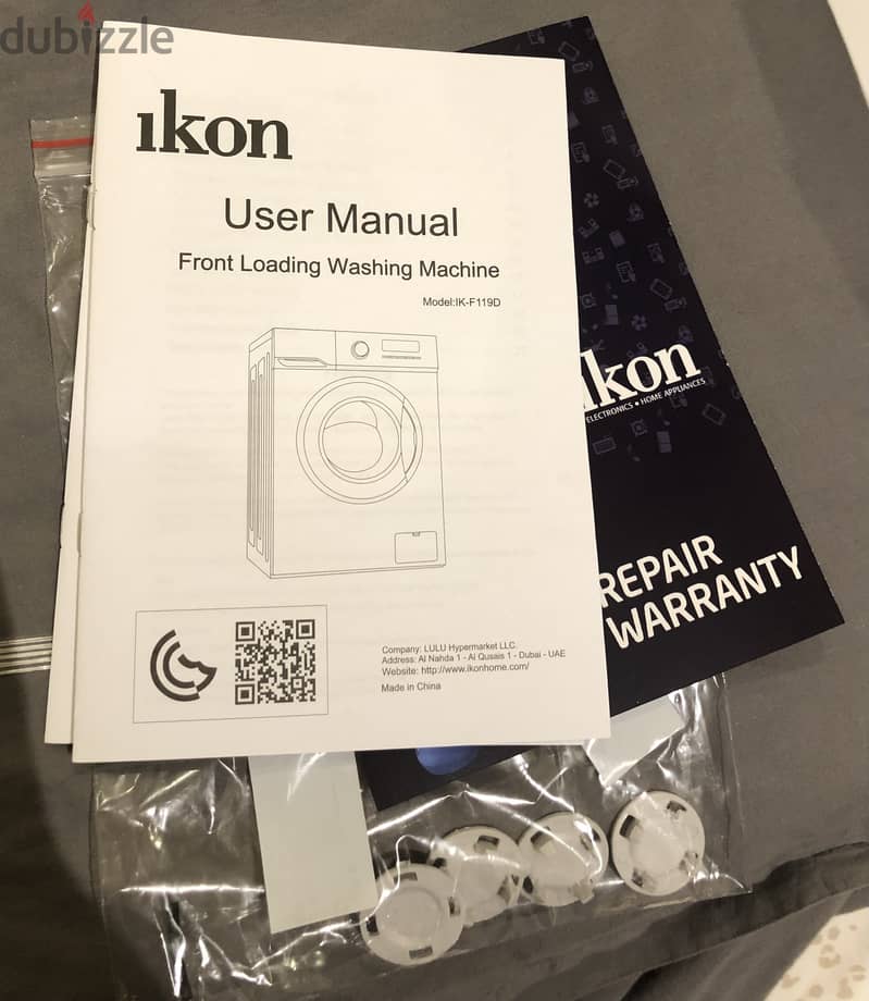 Ikon Front Load Washing Machine IK-F119D 7Kg, White 1