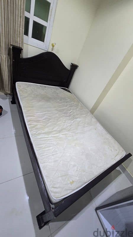 Double Bed Frame 120cm with mattress 1