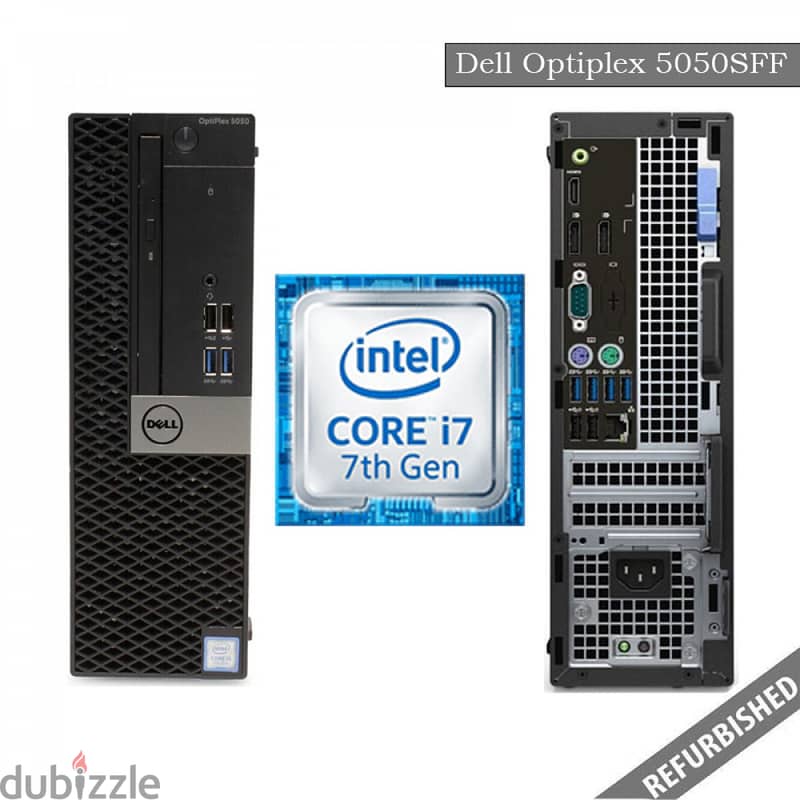 DELL Optiplex 5050-i7-7th Gen-8GB RAM-256GB M. 2 SSD-500GB HDD-DELL 23 5