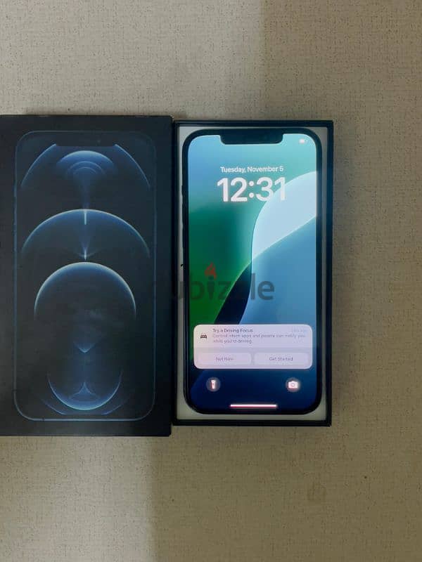 I phone 12 pro max 128 gb blue color 95 bt 3